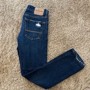 Abercrombie & Fitch Men's Dark Blue Slim Jeans